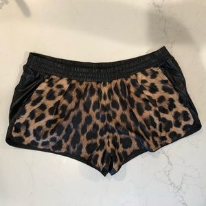 Like New Adidas Low-Rise Leopard Print Shorts, Large, Mesh Underwear, Pockets